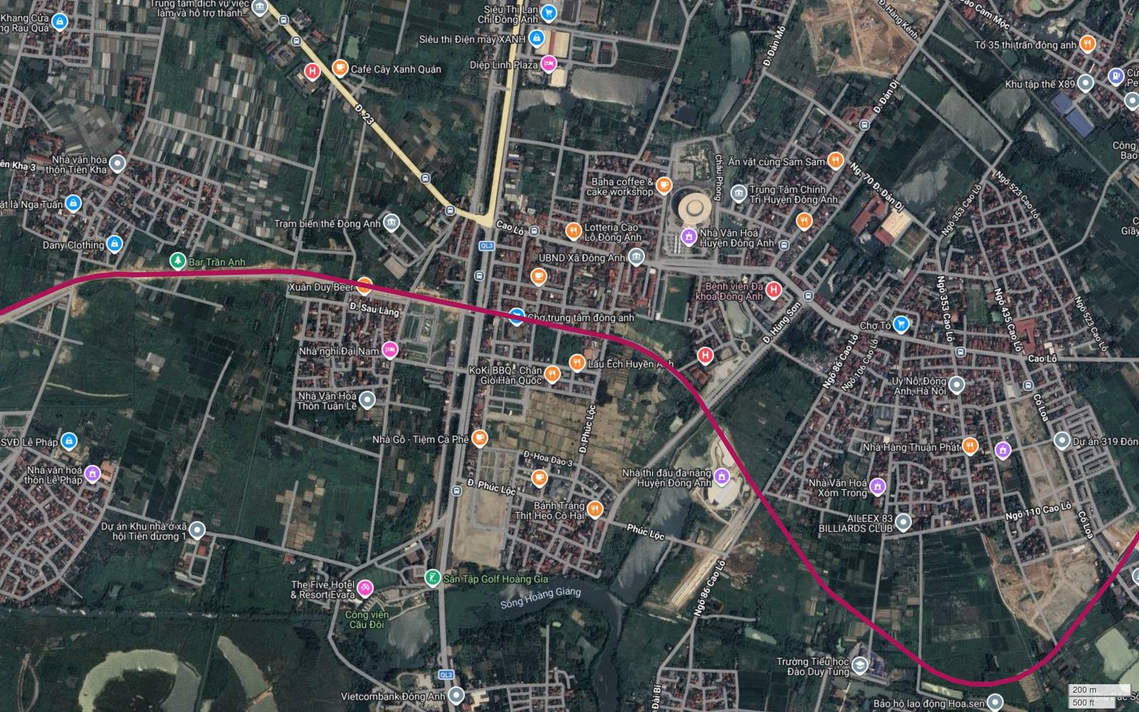 Tuyến metro số 18 Hà Nội bẻ xuống nam tại Uy Nỗ, khởi đầu vòng cung dài quanh vùng Cổ Loa